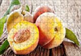 Cakapuzzle  Masa Üstünde Şeftali Görseli Puzzle Yapboz MDF Ahşap