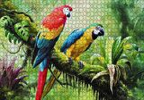 Cakapuzzle  Daldaki Pappağanlar Görseli Puzzle Yapboz MDF Ahşap
