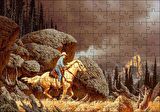 Cakapuzzle  Teksas Yanlız Kovboy Görseli (1) Puzzle Yapboz MDF Ahşap