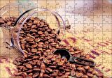 Cakapuzzle Cam Kavanoz Kahve Çekirdekleri Çuval Zemin Puzzle Yapboz MDF Ahşap