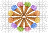 Cakapuzzle Çeşitli Kornet Dondurma Yelpazesi Puzzle Yapboz MDF Ahşap