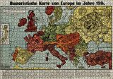 Cakapuzzle Avrupa Haritası Çizimi 1914 Mizahi Puzzle Yapboz MDF Ahşap