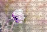 Cakapuzzle Eflatun Rengi Çiçek ve Su Damlaları Puzzle Yapboz MDF Ahşap
