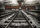 Cakapuzzle Tren Rayları ve Tarihi Bina Puzzle Yapboz MDF Ahşap