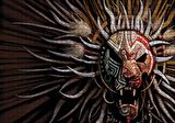 Cakapuzzle Tribal Aslan Kafası Maske Puzzle Yapboz MDF Ahşap