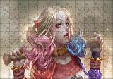 Cakapuzzle Harley Quinn ve Beyzbol Sopası Karikatürize Puzzle Yapboz MDF Ahşap