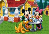 Cakapuzzle Disney Mickey Mouse Minnie Mouse ve Pluto Puzzle Yapboz MDF Ahşap