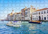 Cakapuzzle İtalya Venedik Binalar ve Kanalda Tekneler Puzzle Yapboz MDF Ahşap