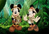 Cakapuzzle Masaüstünde Mickey Maus Ve Minnie Mouse Safari Puzzle Yapboz MDF Ahşap