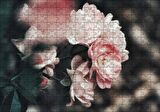 Cakapuzzle Pembe Güller Flu Arkaplan Puzzle Yapboz MDF Ahşap