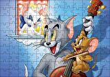 Cakapuzzle Tom A Jerry Zamilovana Srdce Görseli Puzzle Yapboz MDF Ahşap