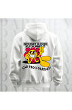 Call 1-800-PARSHEY Beyaz Kapüşonlu Sweatshirt Kalın Kumaş