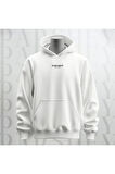 Call 1-800-PARSHEY Beyaz Kapüşonlu Sweatshirt Kalın Kumaş
