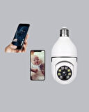 1080P Gece Görüşlü Ampul Güvenlik Kamerası - Kablolu ve Kablosuz Seçenekli