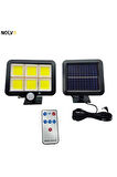 120 Cob Led 4,70 Metre Kablolu Solar Panel Güneş Enerjili 3 Mod Duvar Lambası