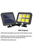 120 Cob Led 4,70 Metre Kablolu Solar Panel Güneş Enerjili 3 Mod Duvar Lambası