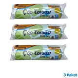 Canhome Mavi Orta Boy 55x60 Cm. 30 Litre Çöp Torbası Poşeti - 20 Adetlik 3 Rulo