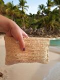 Jüt İp El Örgüsü Clutch Çanta