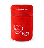 Özel Peluş Çanta İçerisinde Sevgiliye Özel Kalpli (I LOVE YOU) Yazılı Sevimli Peluş Ayıcık