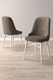 Fonza Beyaz Mermer Desen 80x132 MDF Açılabilir Mutfak Masası Takımı 4 Sandalye , 1 Bench