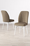 Lara Beyaz 80 X 132 Açılabilir MDF Mutfak Masası 4 Sandalye, 1 Bench