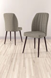 Floryn MDF Meşe Desen Açılabilir 80x132 Cm 4 Sandalyeli Mutfak Masası Takımı