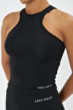 Lesa Wear Çapraz Detaylı Basic Spor Crop Atlet