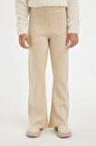 DeFacto Kız Çocuk Flare Fit İspanyol Paça Basic Düz Triko Pantolon A6029A824WNBG588