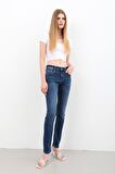 Kadın Likralı Slim Jean Pantolon Mavi