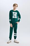 DeFacto Erkek Çocuk Bisiklet Yaka Baskılı Sweatshirt D4342A824WNGN671