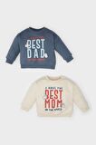 DeFacto Erkek Bebek Bisiklet Yaka Baskılı İçi Yumuşak Tüylü 2'li Sweatshirt D5785A524WNIN257