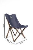 BAG THE JOY AHŞAP KATLANIR MASA SANDALYE SETİ – 50*50*50cm ANTRASİT - LACİVERT