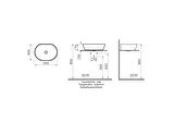 VitrA Geo 7427B083-0016 Oval Çanak Lavabo, 55 cm, Mat Siyah