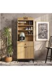 Mezza 5202 SIESTA 69 CM KAHVE KÖŞESİ ÇOK AMAÇLI DOLAP 2 KAPAKLI 1 ÇEKMECELİ KİLER MUTFAK DOLABI SEPET