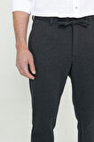 Slim Fit Dar Kesim Beli Bağlamalı Esnek Pantolon