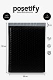 Balonlu Siyah Kargo Poşeti 25x30+5 cm | 140 gr Bantlı Patpatlı Kargo Poşeti | 5’li E-Ticaret Poşeti