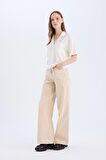 DeFacto Coool Gabardin Pantolon Wide Leg Yüksek Bel Geniş Bol Paça E1794AX25SPER222