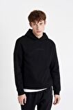 DeFacto Regular Fit Kapüşonlu Baskılı Sweatshirt C6131AX24AUBK81