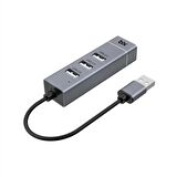 Bix 3 USB Portlu TF SD Kart Okuyucu Hub Çoklayıcı Dönüştürücü Adaptör