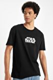 DeFacto %100 Pamuk Star Wars Regular Fit Bisiklet Yaka Kısa Kollu Tişört C6523AX24AUBK81