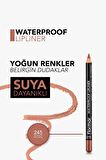 Flormar Suya Dayanıklı Dudak Kalemi (DOĞAL KOYU KAHVE) - Waterproof Lipliner - -245 Natural - 8690604567607
