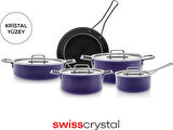 Karaca Swiss Crystal Mastermaid 9 Parça Tencere Seti Crape Purple