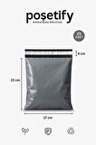 Gri Cepsiz Kargo Poşeti 17x23+4 cm | Yapışkan Bantlı Kargo Zarfı | 25’li E-Ticaret Poşeti