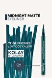 Flormar Mat Likit Kalem Eyeliner (YEŞİL) - Midnight Matte Eyeliner - 004 Green - 8690604641673