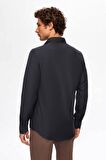 Slim Fit Lacivert Italyan Yaka Dar Kesim Klasik Kravatlık Uzun Kollu Kolay Ütülenebilir Ne 2HF02ORT5185