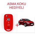 Fiat Egea 500x Silikon Anahtar Koruma Kılıfı + 5 Adet Hediye Koku 2.Resime Bakınız Uyumlu Anahtar Modeline