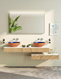 VitrA Water Jewels 4334B443-0016 Çanak Lavabo, VitrA Clean, 40 cm, Terrakota - Mavi