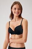 2'li Ekonomik Paket Siyah-Pink Nude 6807 Kansas Dantelli Micro Saten Sütyen Set (D Cup Seçeneğiyle)