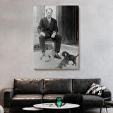 Atatürk Portre Tablosu Mustafa Kemal Atatürk Dikdörtgen Dekoratif Kanvas Tablo-CE-55