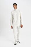 DeFactoFit Standart Fit Dik Yaka Fermuarlı Sporcu Sweatshirt D2022AX24AUBG721